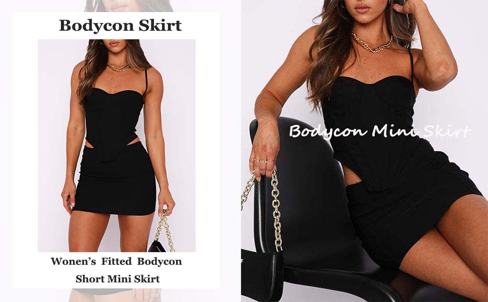y2k black mini skirt