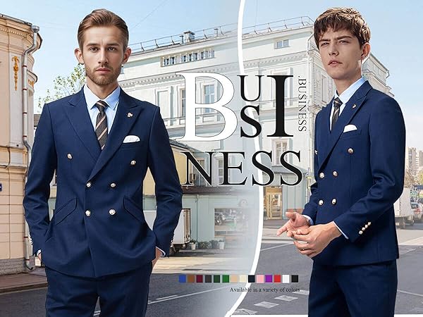 business double breasted blazer for men