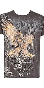 t shirt men print metallic casual party travel muscle fitted solid color print crewneck short sleeve