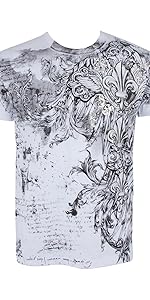 t shirt men print metallic casual party travel muscle fitted solid color print crewneck short sleeve