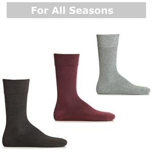 MMen Plain Color Crew Cotton Dress Socks