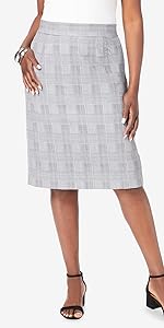 Tummy Control Bi-Stretch Pencil Skirt