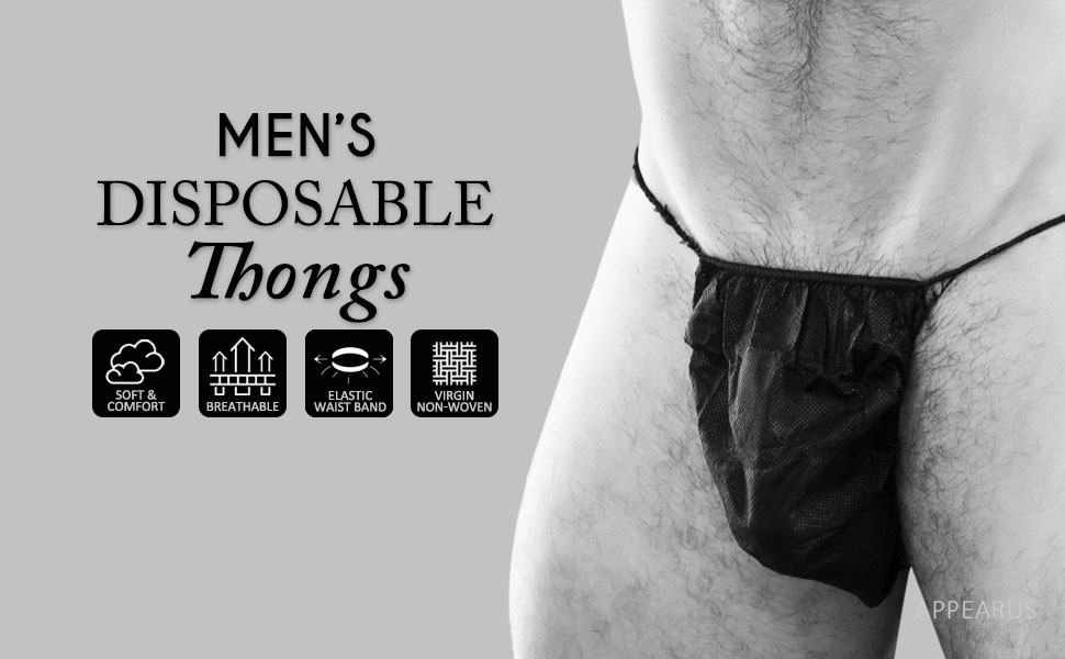 men''s disposable thongs underwear briefs spray tanning massage hair removal medical treatments