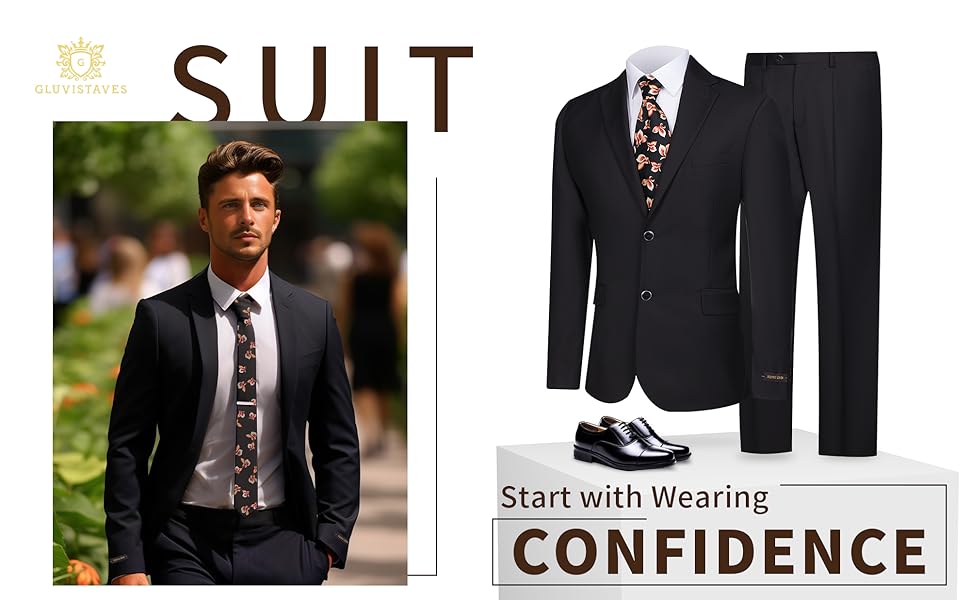 men suit classic fit 2 piece