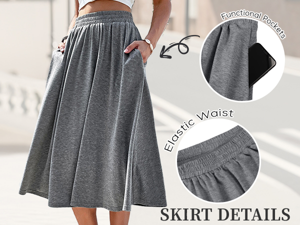 flared midi skirt