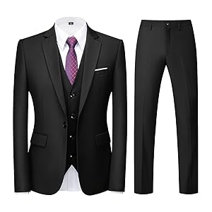 Men''s Suits Regular Fit Tuxedo 3 Piece Jacket Vest Pants Set