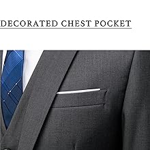 KUDORO Men''s Suits Regular Fit Tuxedo 3 Piece Jacket Vest Pants Set for Men Wedding Prom