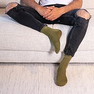 khaki bamboo socks