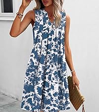 Women''s Casual Shift Dress Short Sleeve Floral Dress Summer Boho Dress Women Tunic Dress