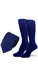 Spotlight Hosiery Groomsmen/Men''s Solid Color Dress Socks & Neck Tie Set for Wedding Gift