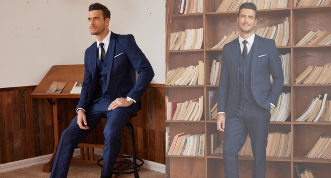 COOFANDY Men’s 3 Piece Slim Fit Suits