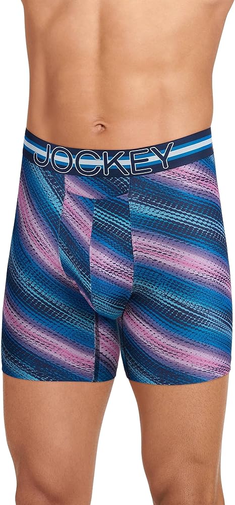 Jockey Men's Underwear Sport Stability Pouch Microfiber 6" Boxer Brief