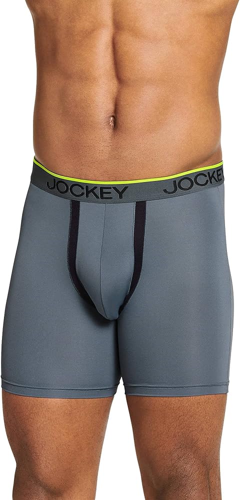 Jockey Men's Underwear Chafe Proof Pouch Microfiber 6" Boxer Brief