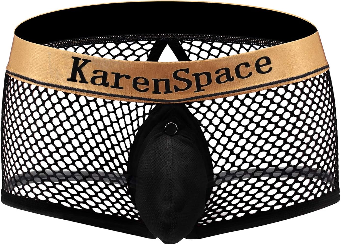 Arjen Kroos Men's Mesh Boxer Briefs Sexy Underwear Funny Buckled Pouch Trunks