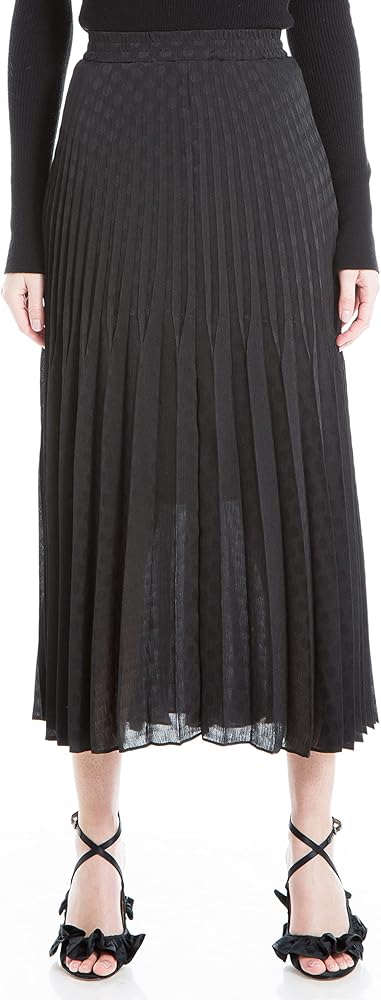 Max Studio Women's Jacquard Shine Dot Pleated Midi Skirt