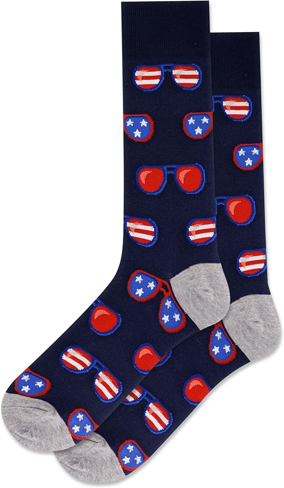 Hot Sox Men's Holiday Fun Crew Socks - 1 Pair Pack - Cool & Funny Novelty Fashion Socks