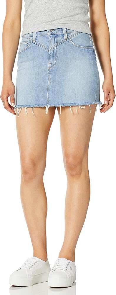 HUDSON Women's Front Yoke Skirt with Raw Hem