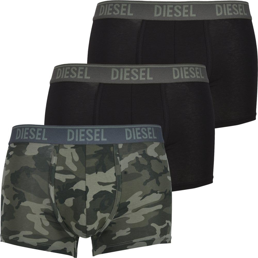 Diesel Triple Pack Cotton Stretch Boxer Men's Briefs, XX-Large, Army