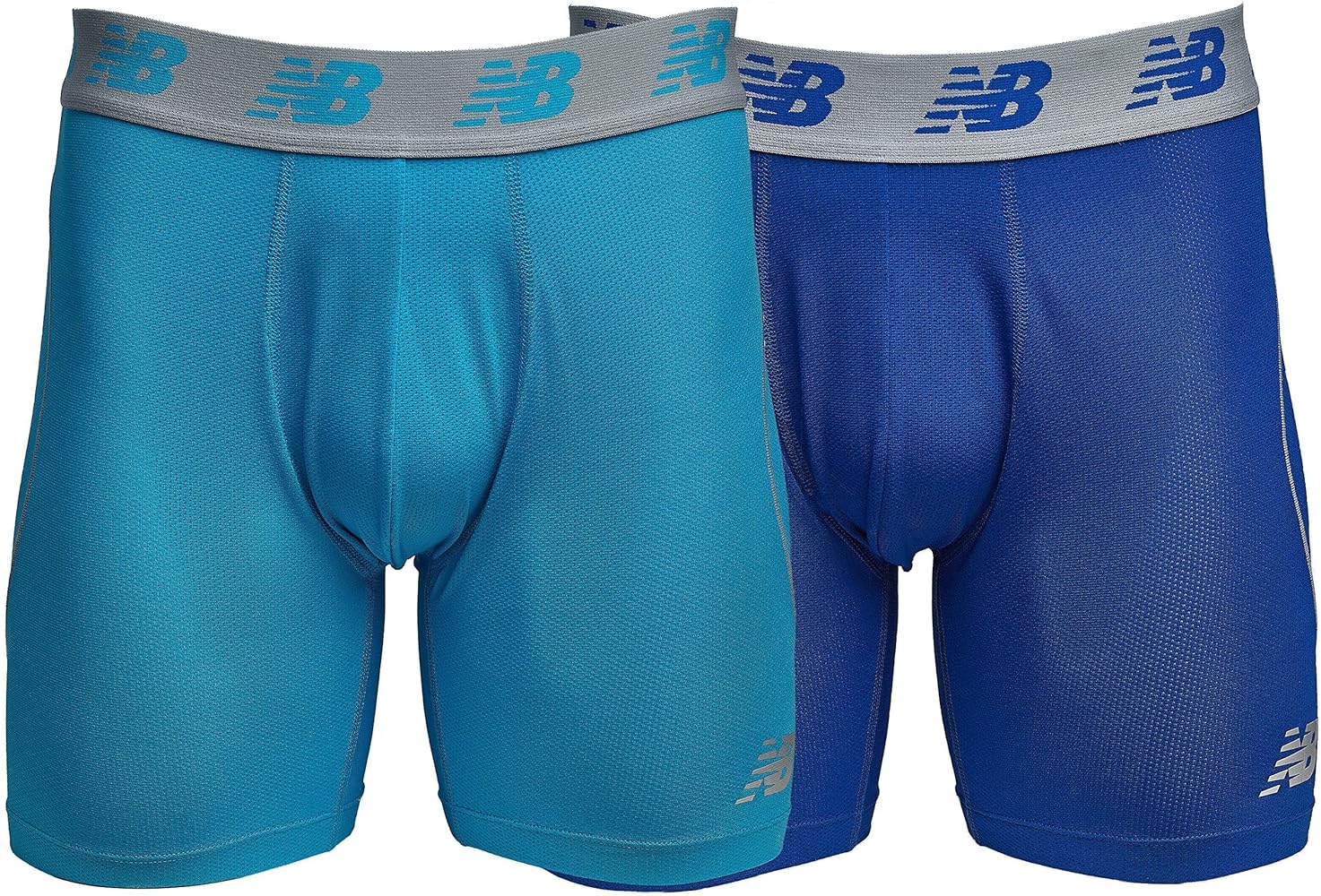New Balance Men's Mesh Air Cool 6" Boxer Brief, No Fly, with Pouch (Pack of 2)