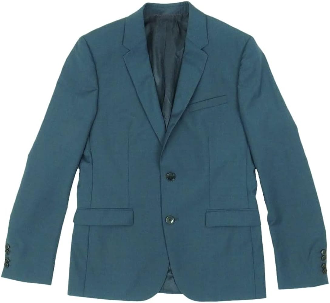 Hugo Boss Mens Navy Single Breasted, Extra Slim Fit Wool Blend Suit Separate Blazer Jacket 44R