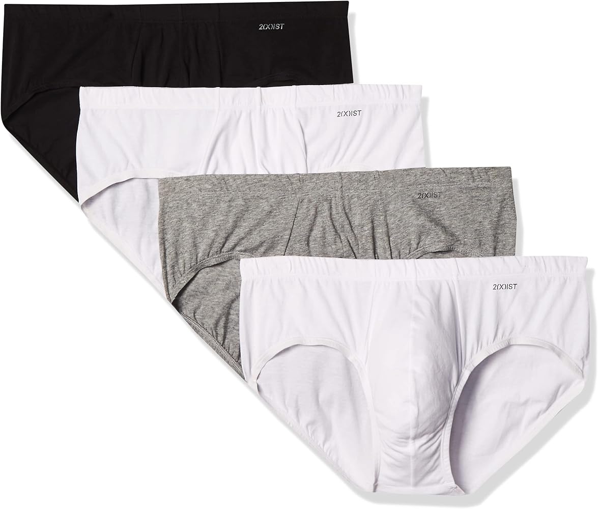 2(X)IST Men's Essential Cotton Bikini Brief 4-Pack