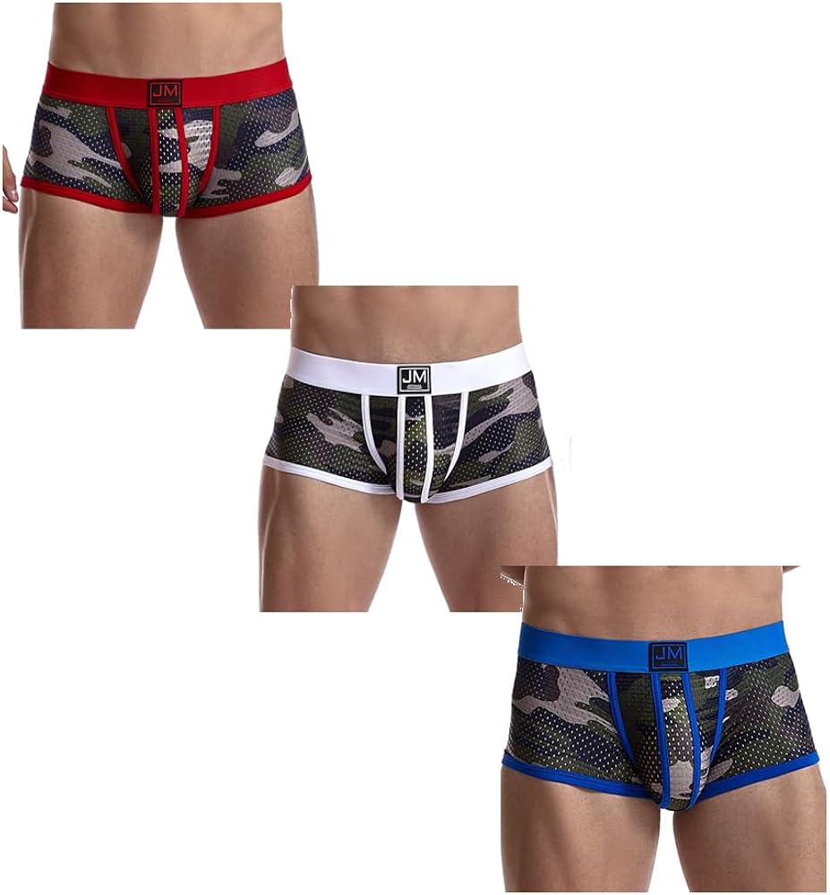 JOCKMAIL Men's Boxer Briefs Mens Underwear Boxer Briefs with Men's Boxer Shorts Camouflage Underwear Pack