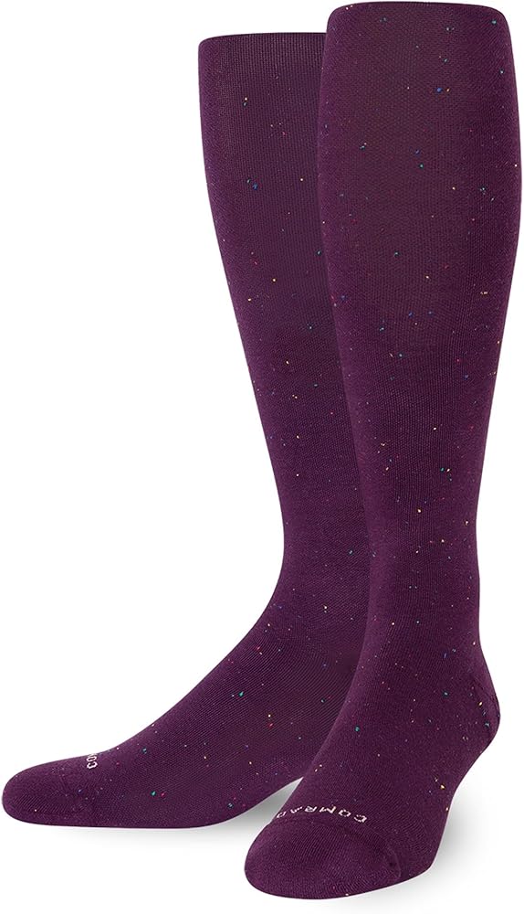 Comrad Recycled Cotton Knee High Socks - 15-20mmHg Graduated Compression Socks - Soft & Breathable Support Socks, Unisex