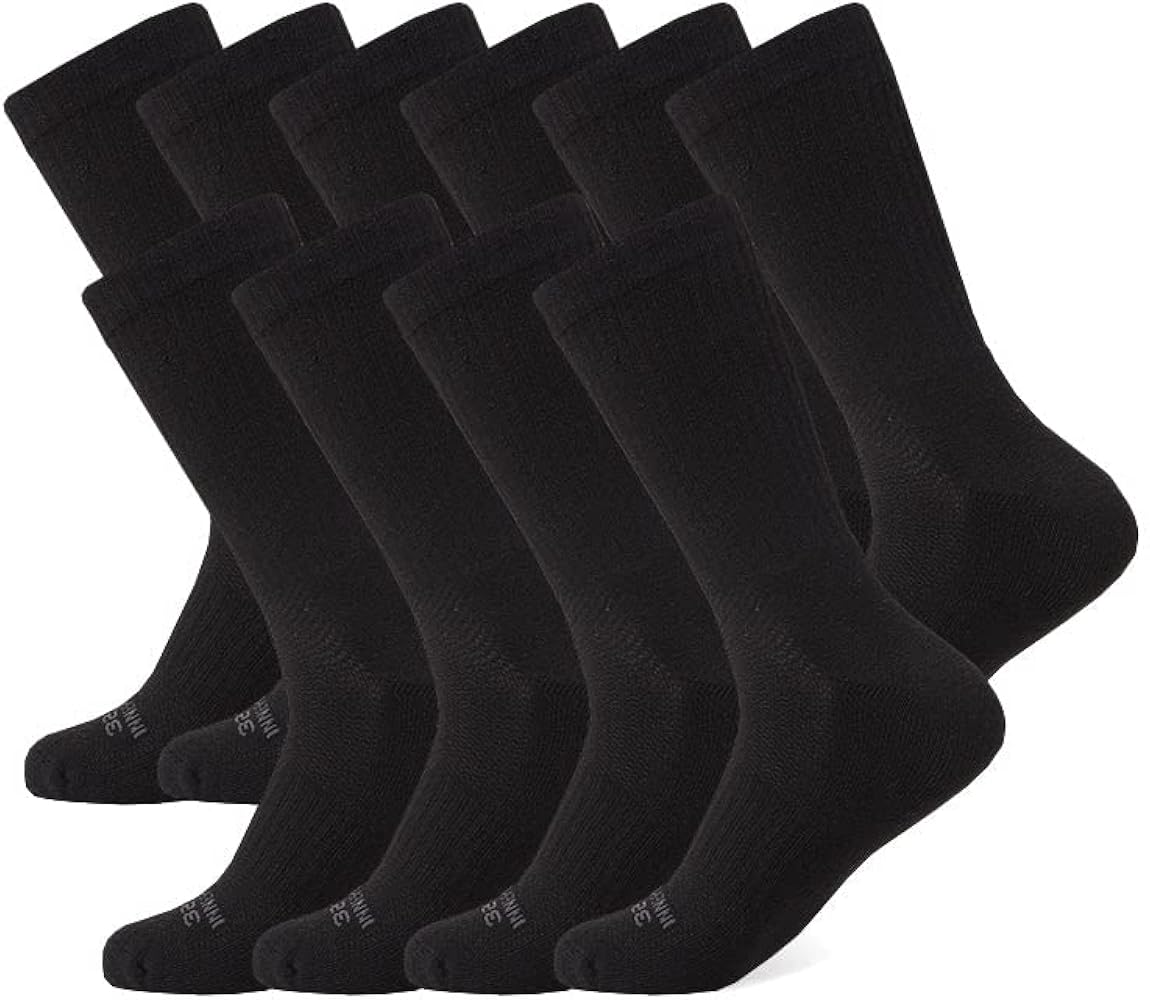32 DEGREEES Men's 5 Pack Comfort Crew Socks | Anti-Odor | Arch Support| Active | Casual | Work