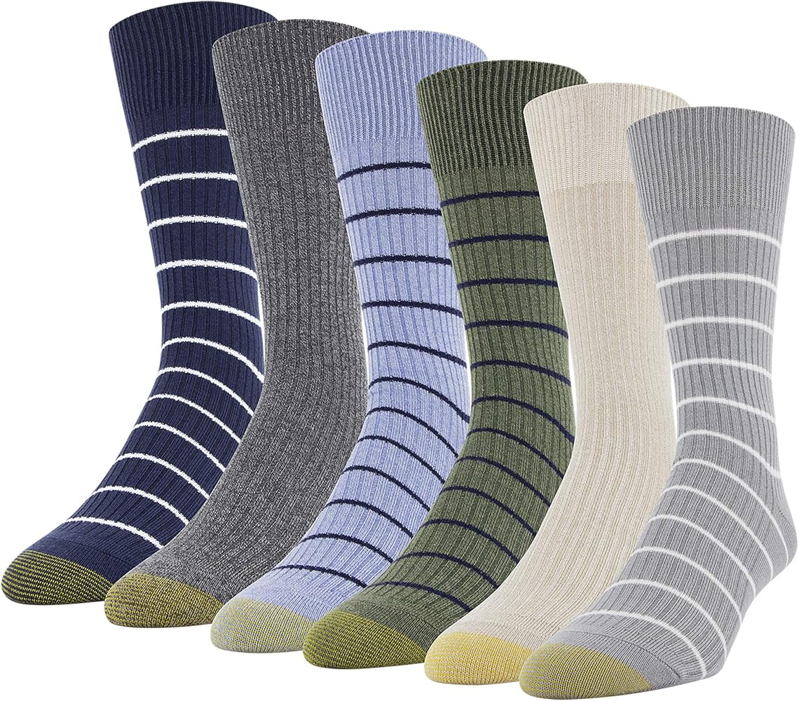 GOLDTOE Men's Stanton Crew Socks, Multipairs