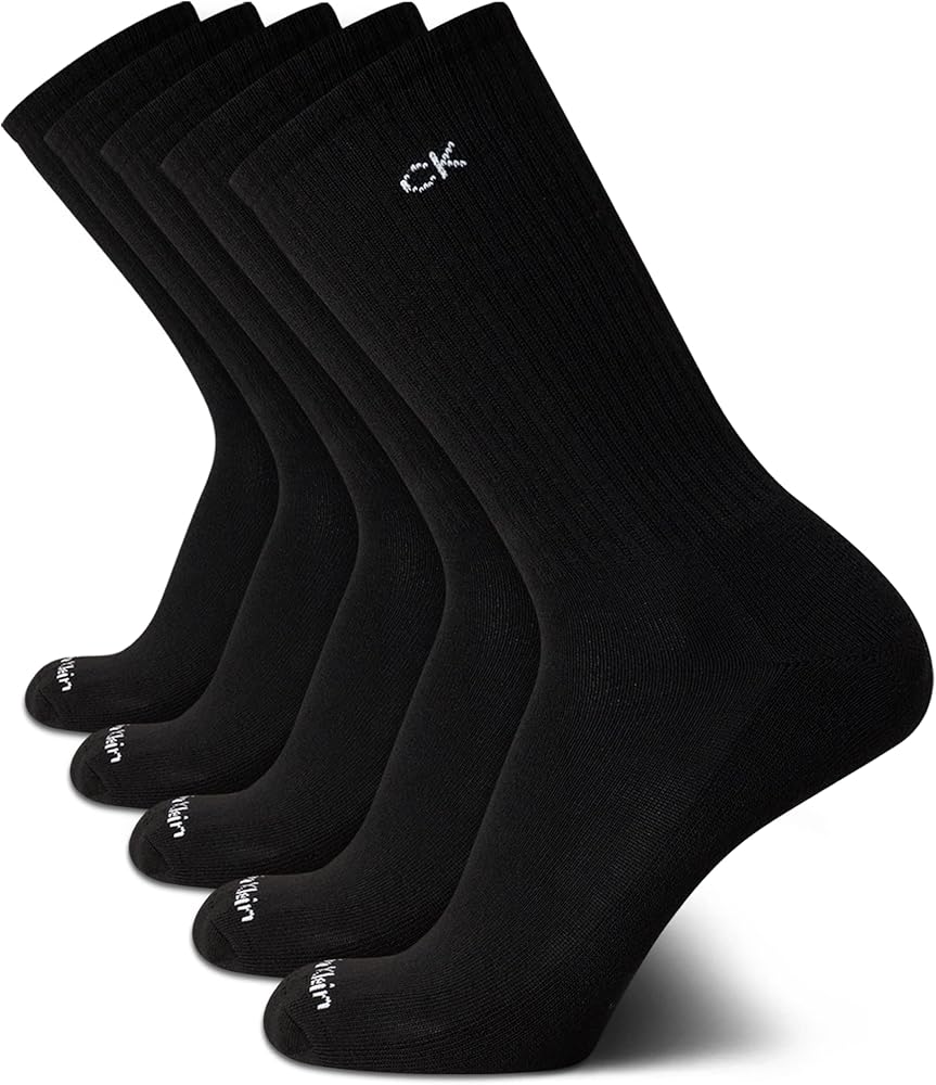 Calvin Klein Men's Athletic Socks - Cushion Crew Socks (5 Pairs)