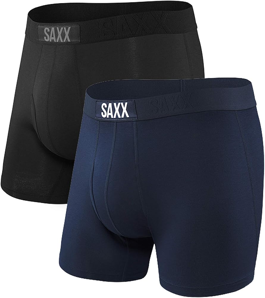 SAXX Underwear Co. Men's Boxer Briefs - Ultra Boxer Briefs 2 Pack with Built-in Pouch Support, Core Underwear for Men