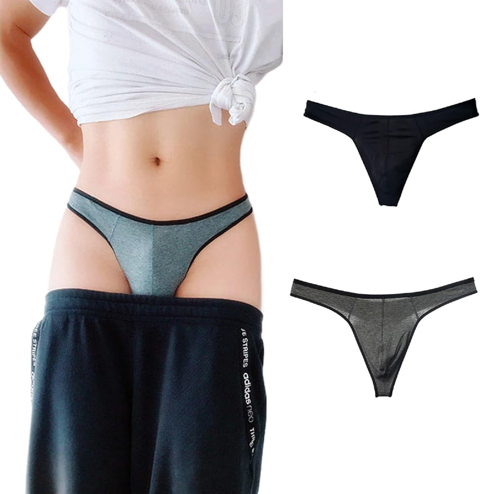 Men's Cotton Thong Sexy T-back Sport Breathable Seamless