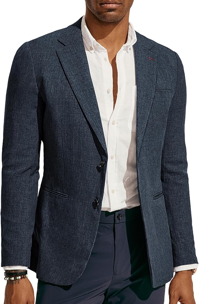 PJ PAUL JONES Men's Casual Blazer Lightweight Suit Jackets Regular Fit Two Button Summer Travel Sport Coats