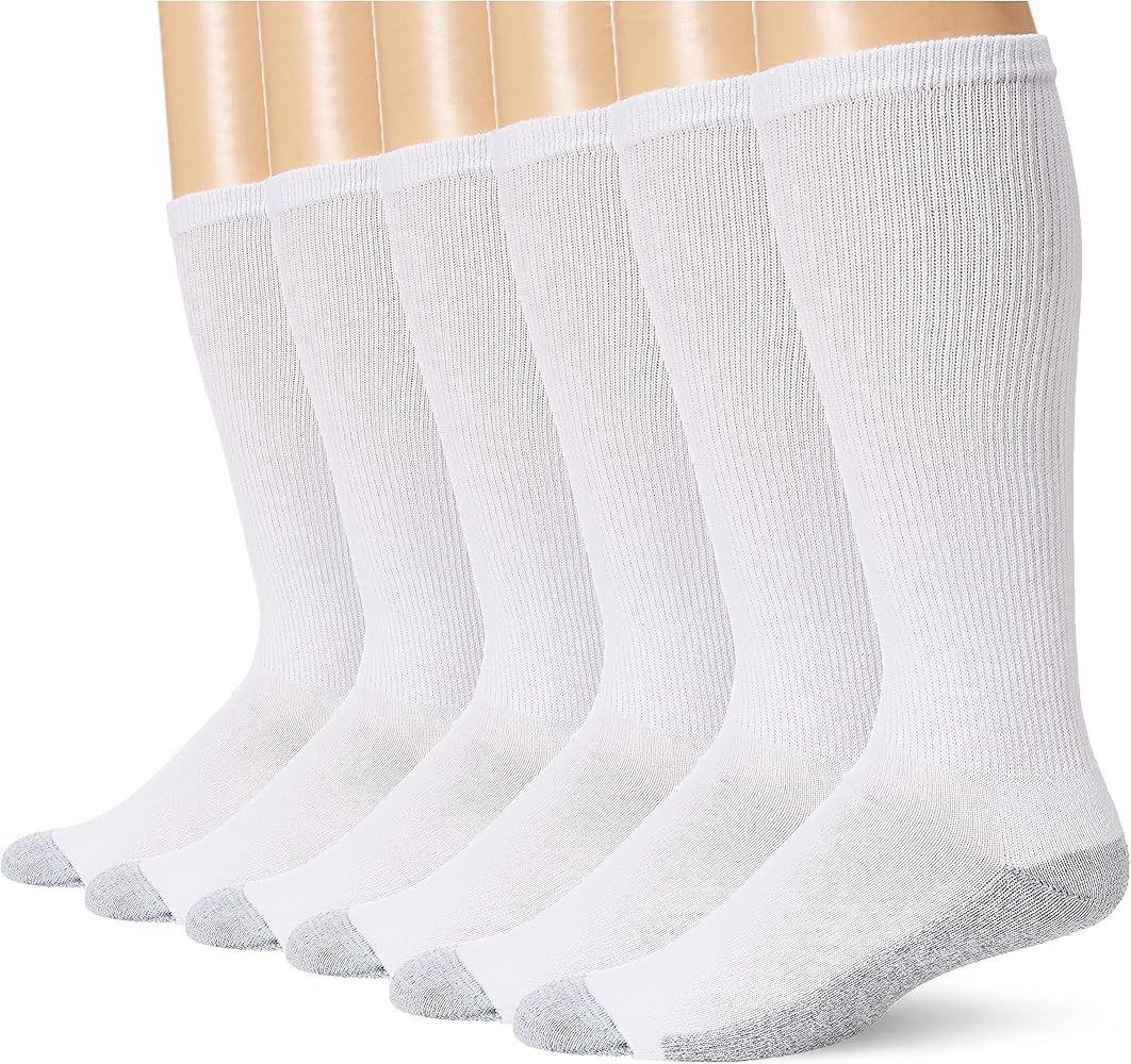 Hanes mens Over The Calf 12-Pack Tube Socks