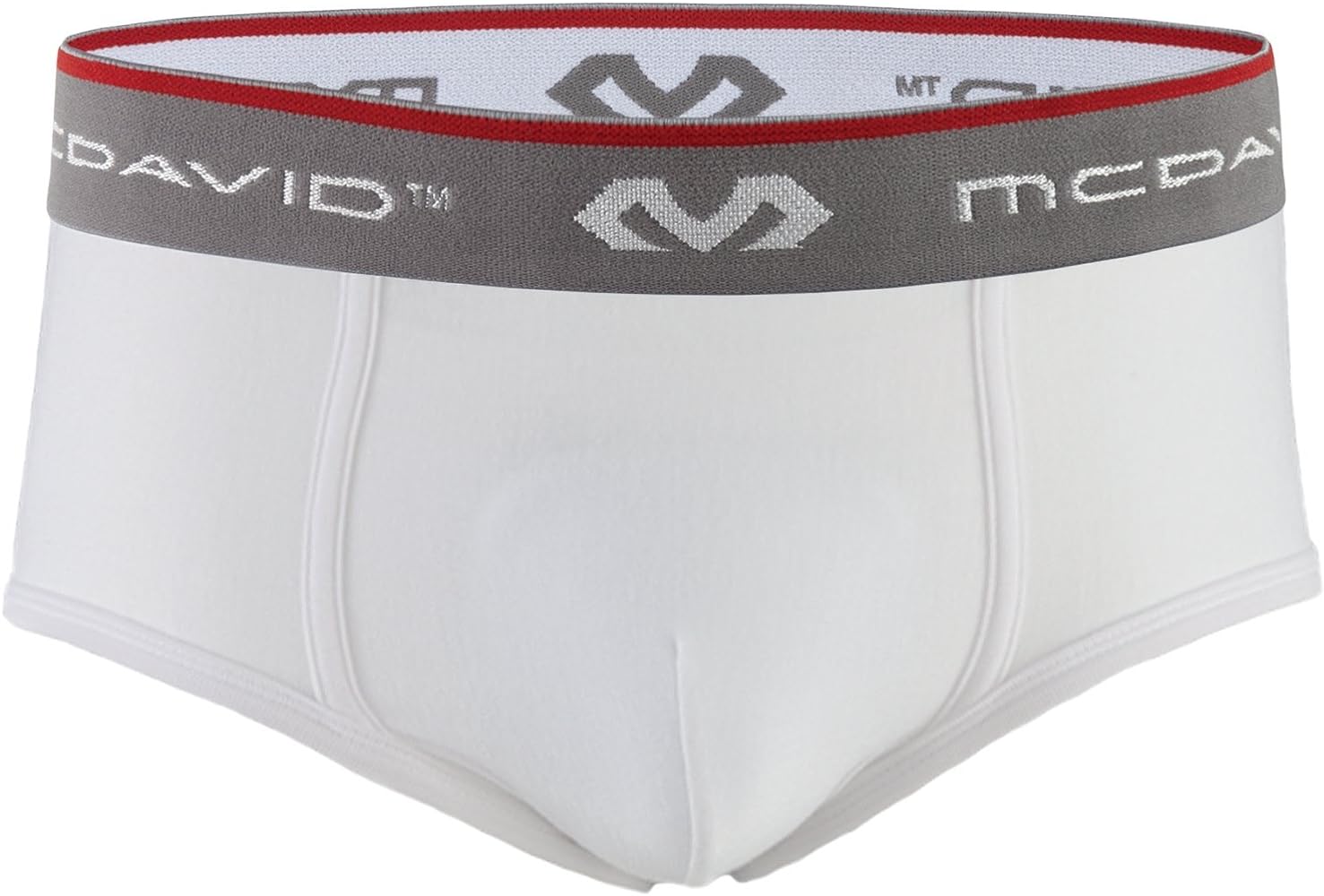 McDavid Men's Brief with FlexCup, Moisture-Wicking & Lightweight Protection, Support & Enhanced Fit, Includes FlexCup, White, PeeWee Regular