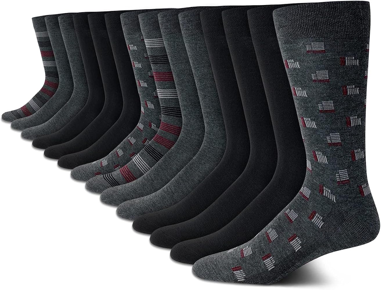 Van Heusen Men's Dress Socks - Lightweight Comfort Crew Socks (14 Pack)