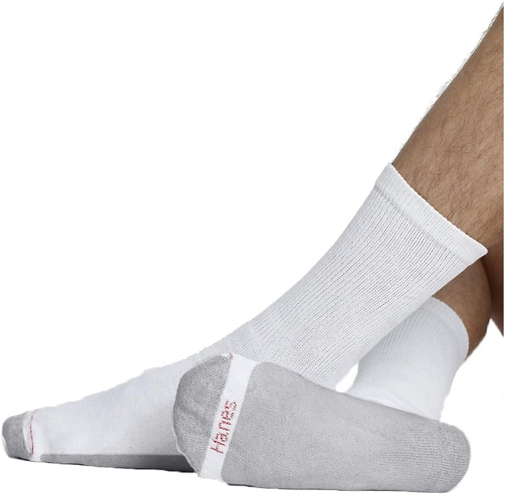 Hanes Men's Cushion Crew Socks 6-Pack