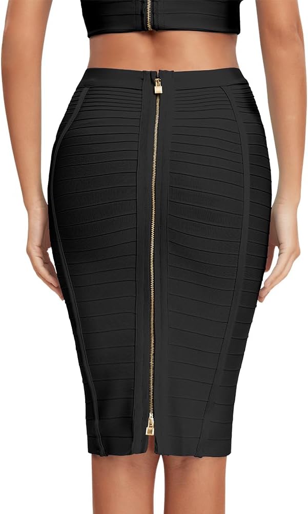 Women's Bandage Skirt High Waist Bandage Skirt Pencil Skirt