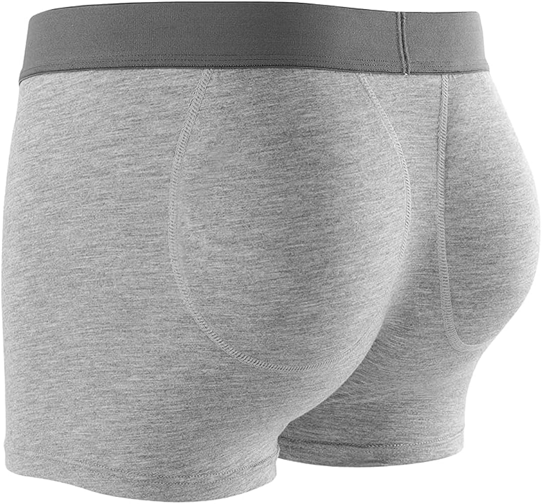 Men's Butt Padded Underwear Breathable Microfiber Modal Trunks