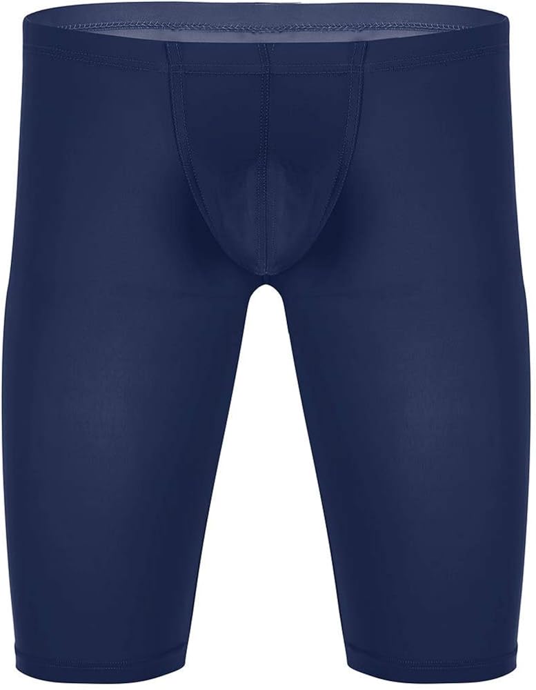 Mens Compression Short Leggings Bulge Pouch Shorts Swim Trunks Fitness Gym Sportswear