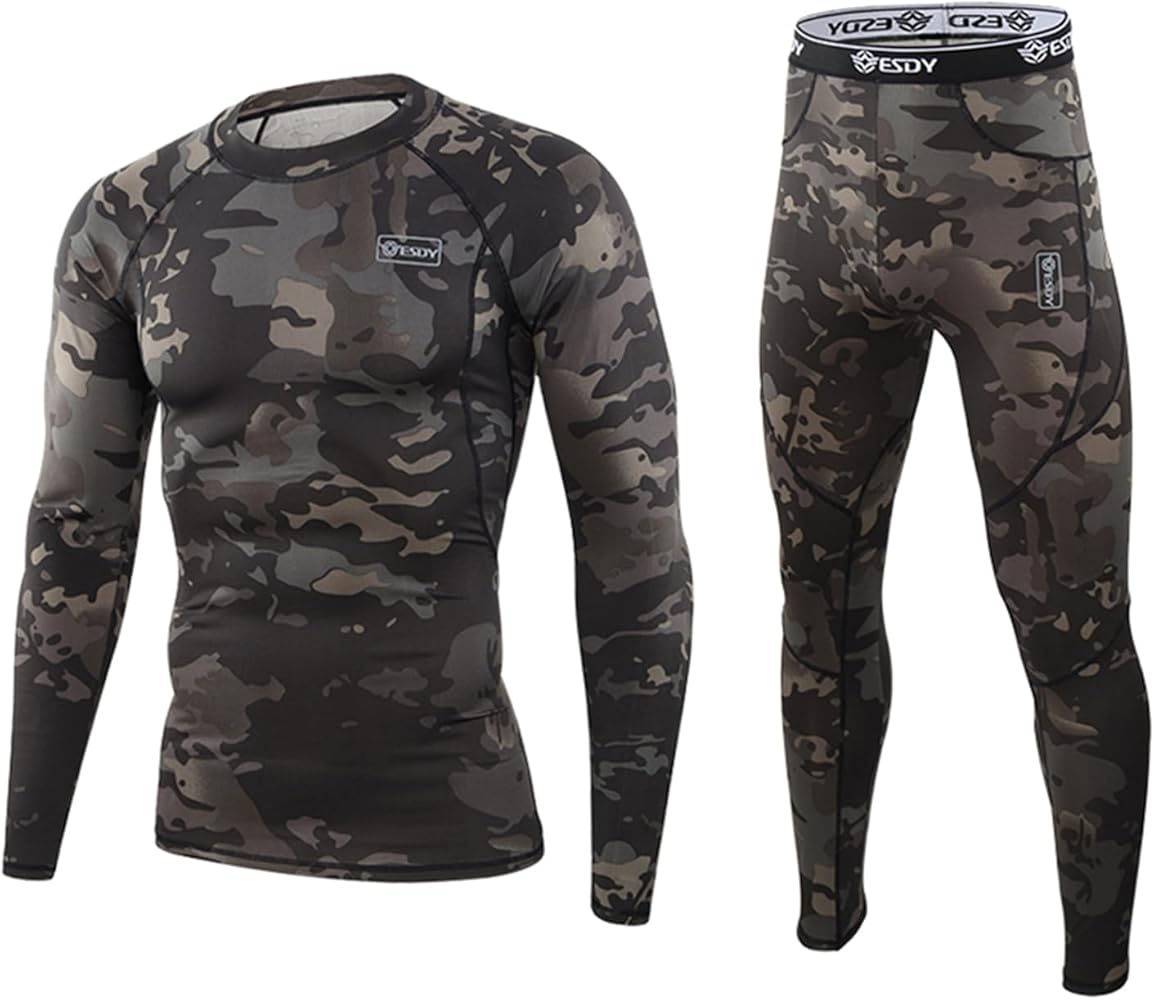 WINDCHASER Mens Thermal Underwear Set Winter Sport Hunting Gear Sport Long Johns Base Layer Bottom Top