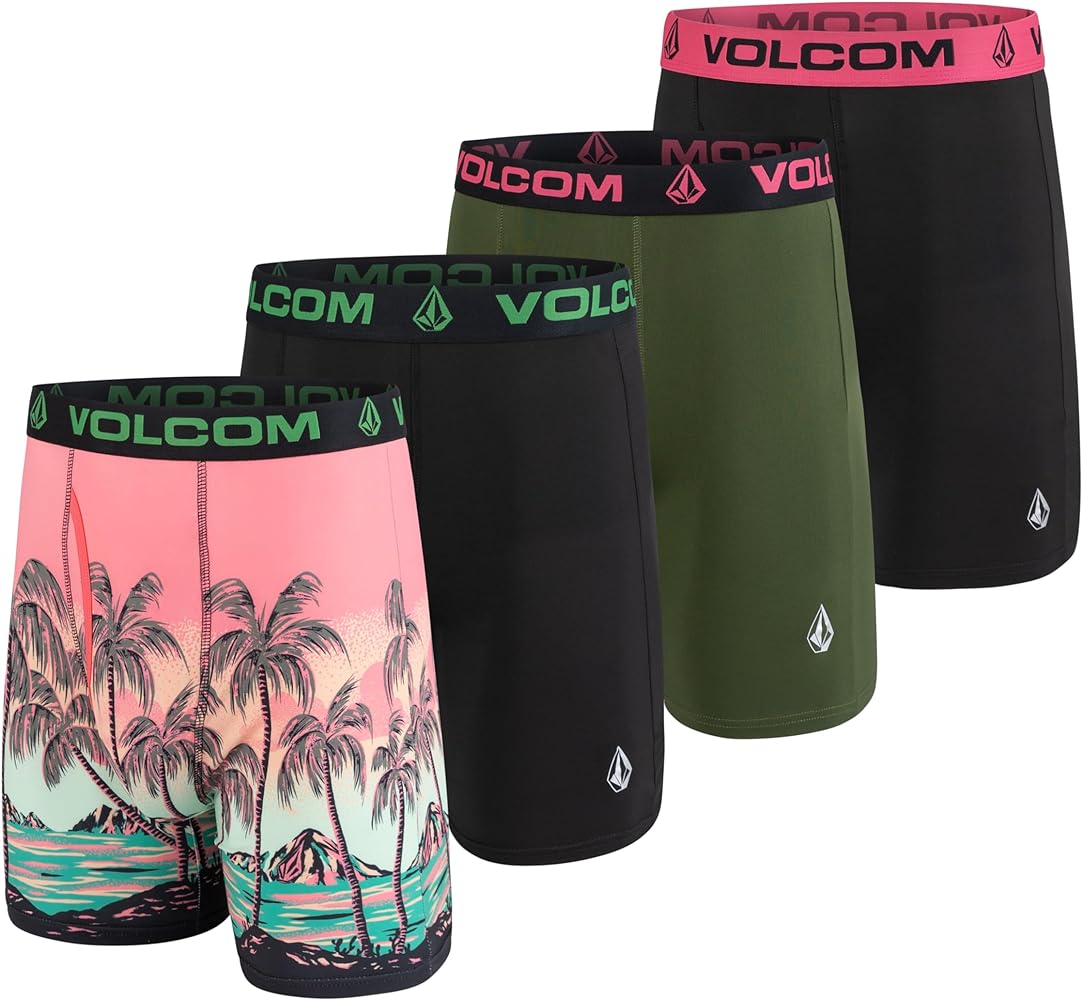 Volcom Mens Boxer Briefs Poly Spandex Performance Boxer Briefs Underwear