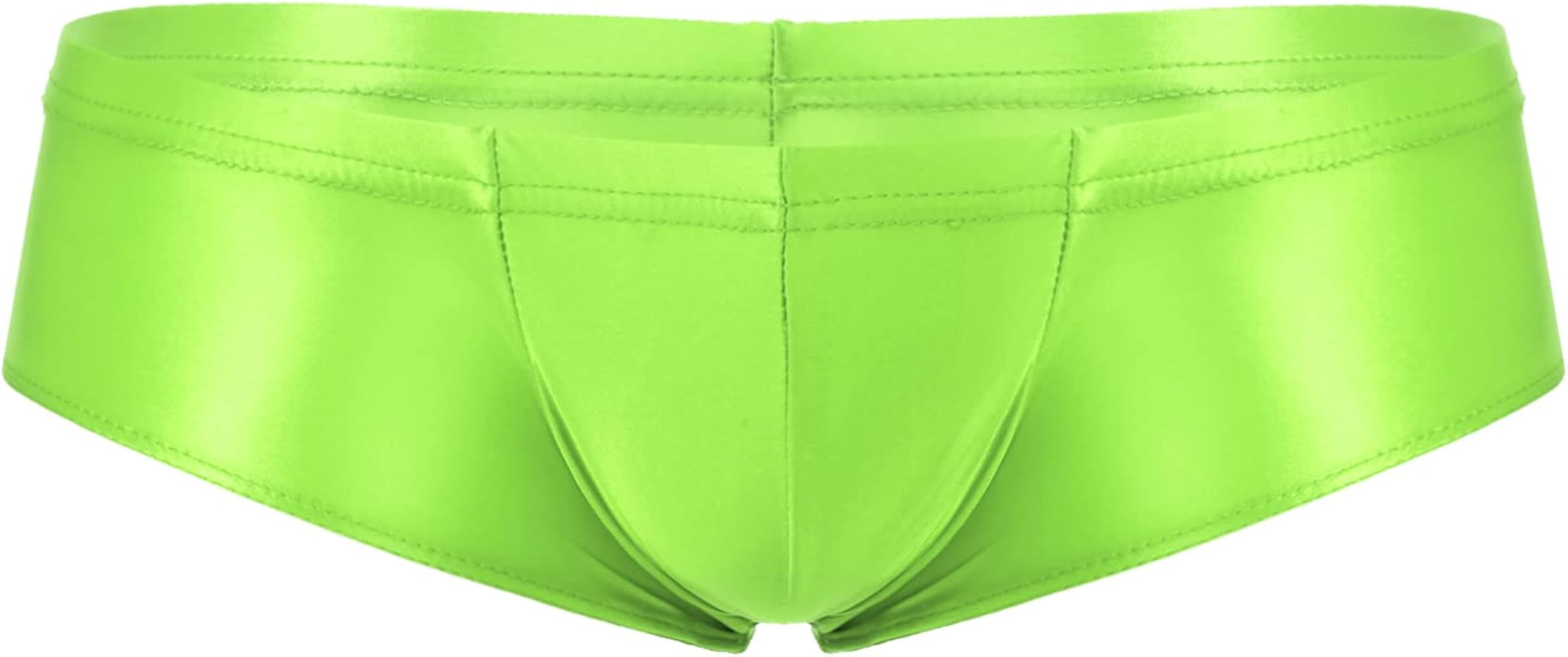 YiZYiF Sissy Men's Oil Glossy 1/3 Rear Coverage Panties Bikini Briefs Brazilain Cheeky Thongs