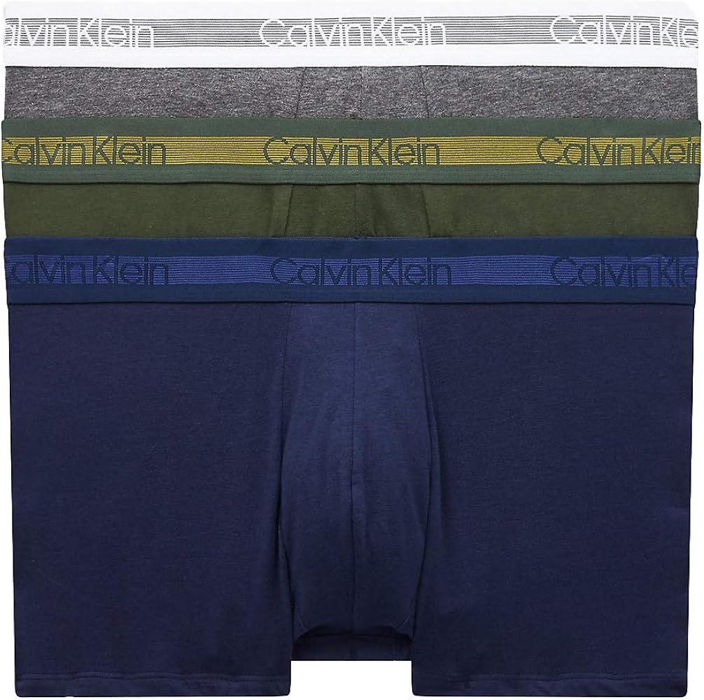 Calvin Klein Men's 3-Pack Underwear Cooling Cotton Trunks
