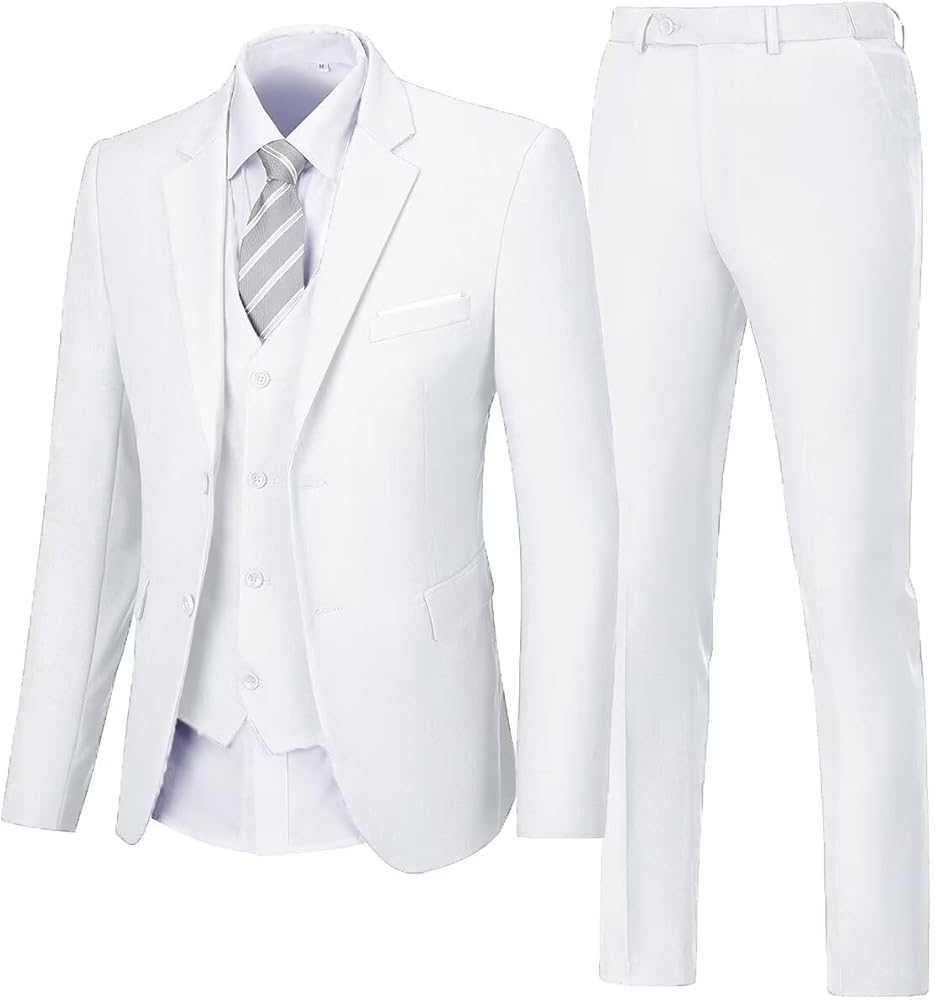 Men's Suit 3 Piece Wedding Suits 2 Buttons Slim Fit Tuxedo Set for Men Prom Casual Business Man Jacket Blazer Vest Pant