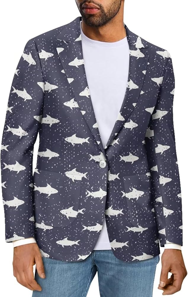 Blazer for Men Oversized Blazer Jackets with Pockets Sports Coats for Men One Button Lightweight Blazer Jacket