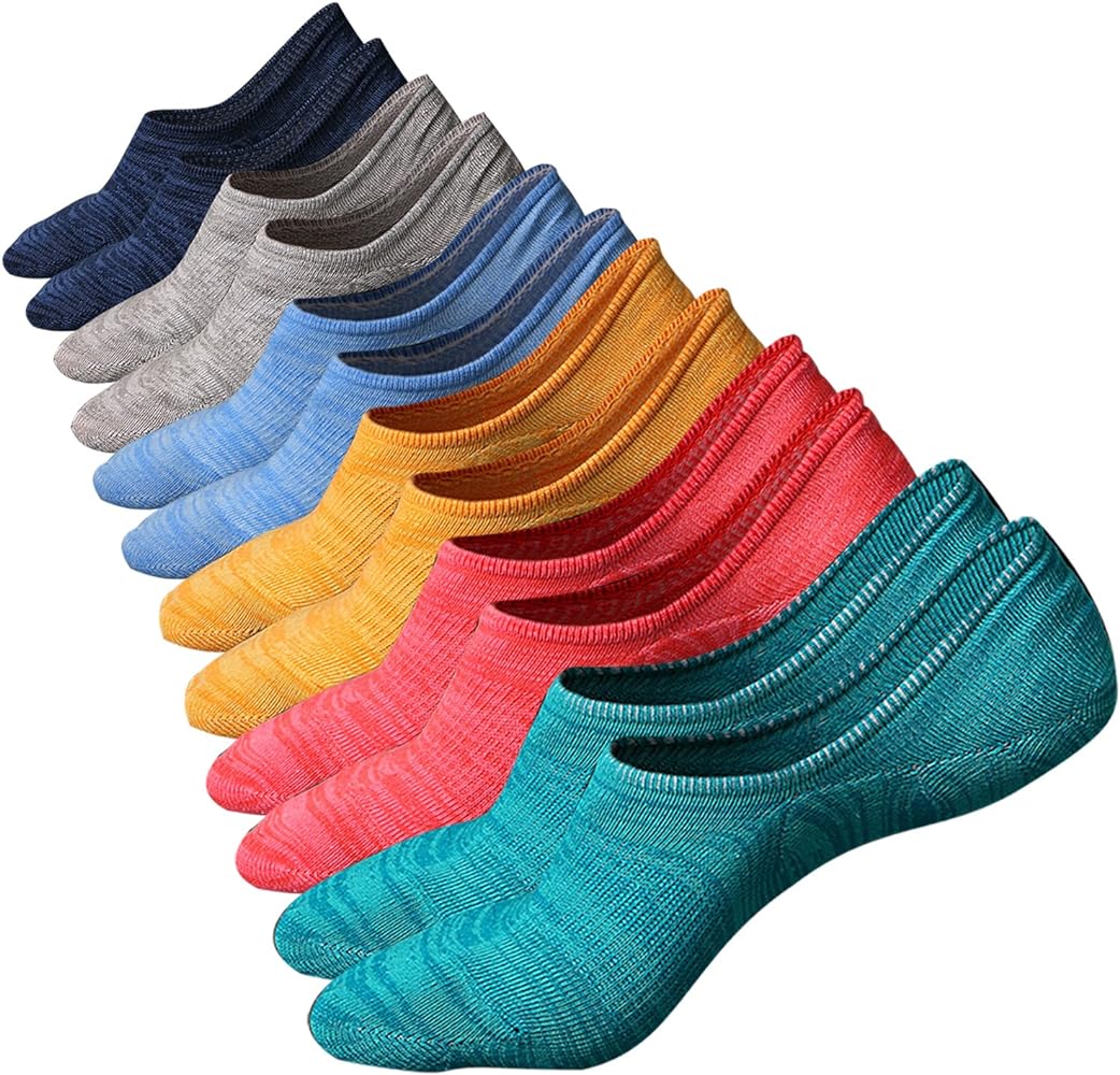 Mottee&Zconia Mens and Womens No Show Low Cut Invisible Ankle Non-Slip Casual Socks CottonSocks Size 8-11