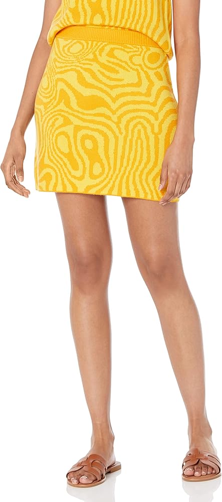 The Drop Women's Ami Fitted Jaquard Mini Sweater Skirt