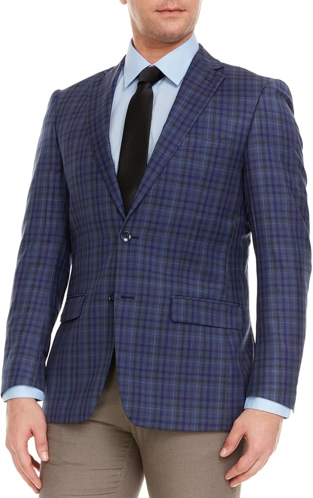 Adam Baker Men's Single Breasted Ultra Slim Fit Wool Blazer/Sport Coat - Many Styles and Colors