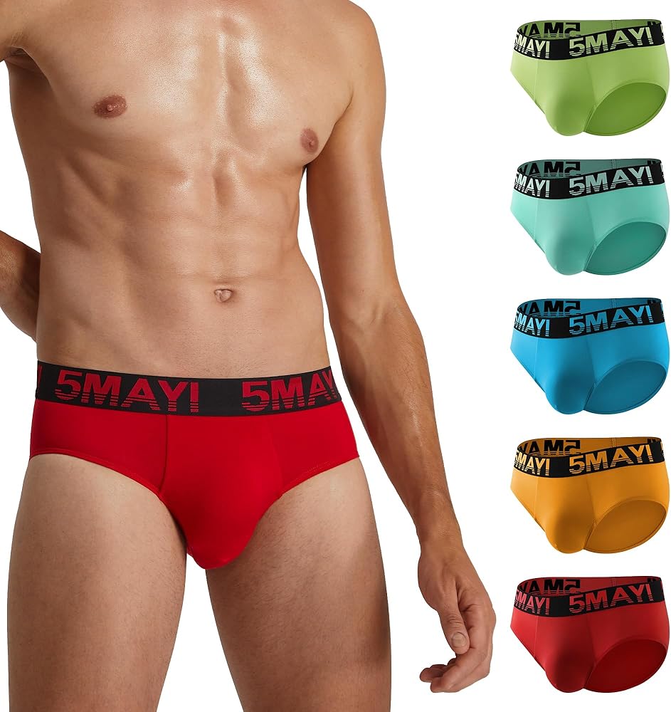 5Mayi Mens Low Rise Briefs No Fly Mens Modal Underwear Briefs for Men Pack